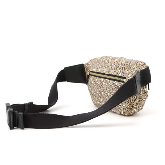 BURBERRY TBMonogram Waist Bag Nylon Beige/Black - Picture 3 of 16